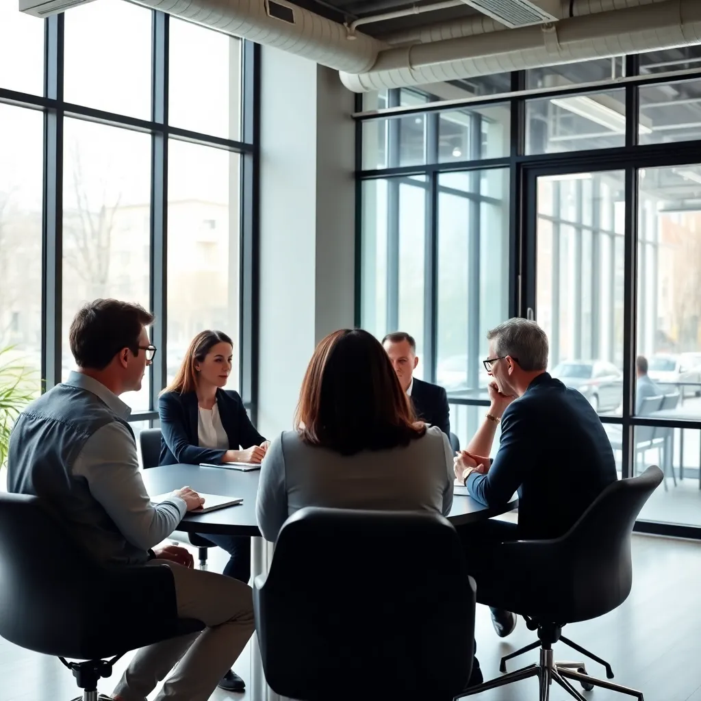 Zakelijk persoon bereidt presentatie voor met laptop en notities
