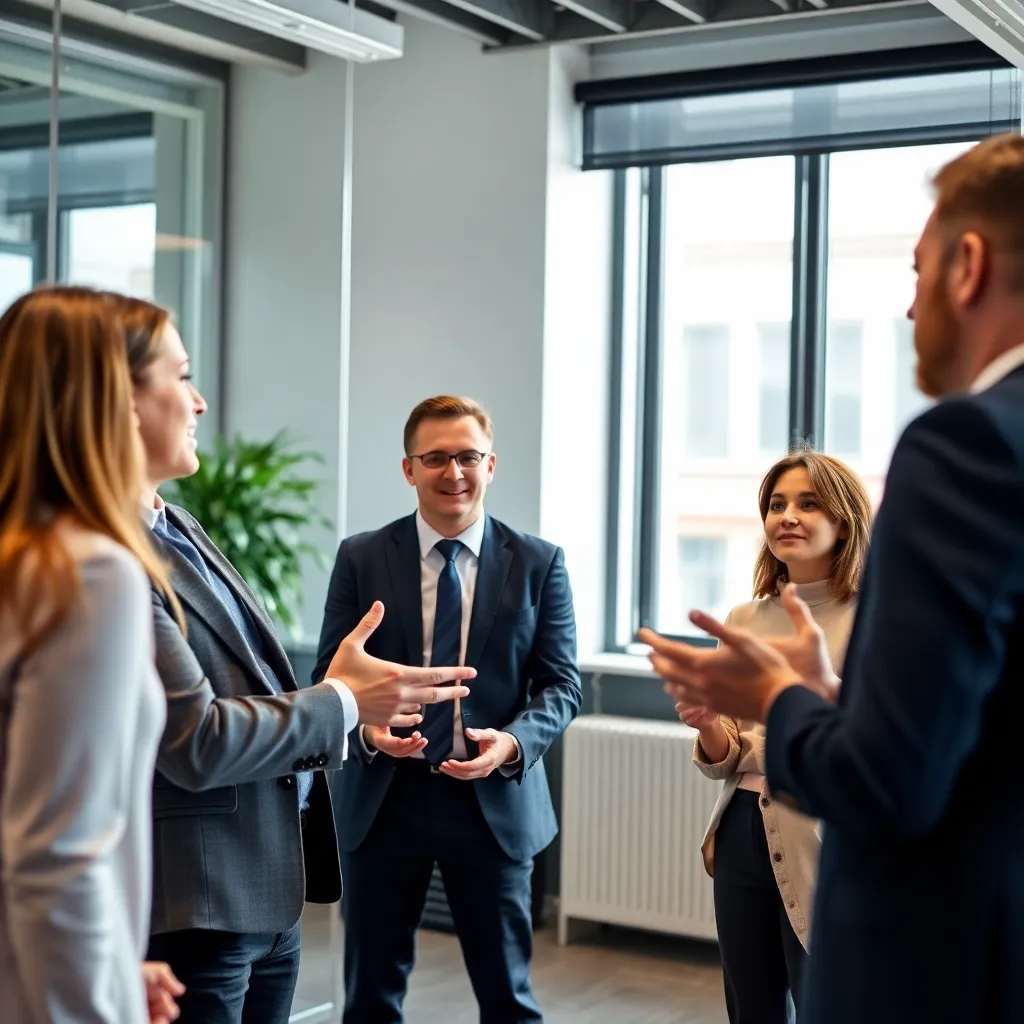 Nederlandse zakenmensen in gesprek tijdens vergadering